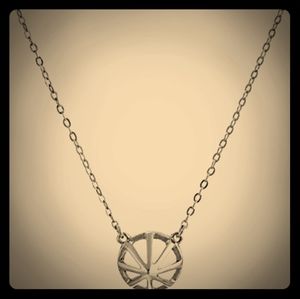 Rebecca Minkoff "caged stud" gold pendant necklace